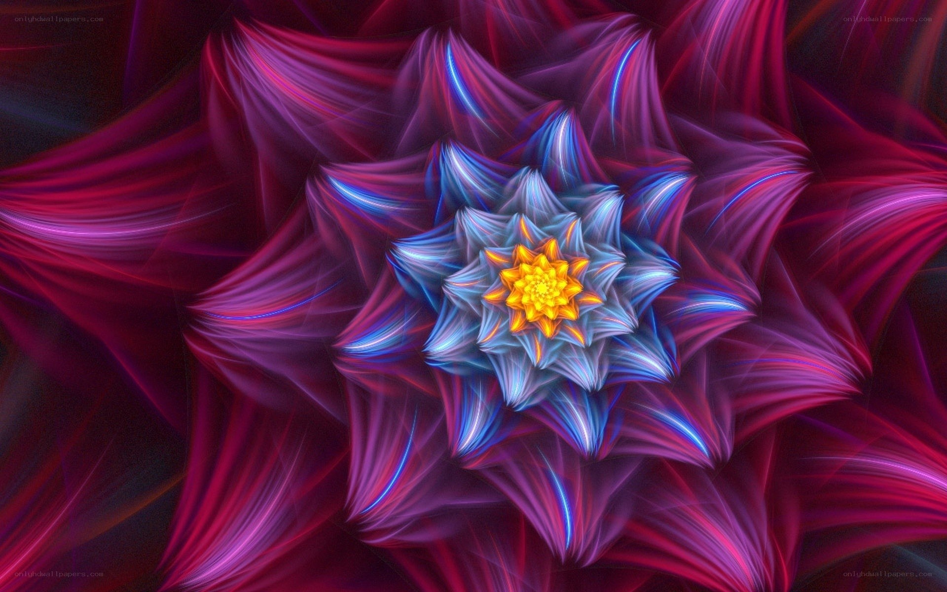 Abstract fractal flower design