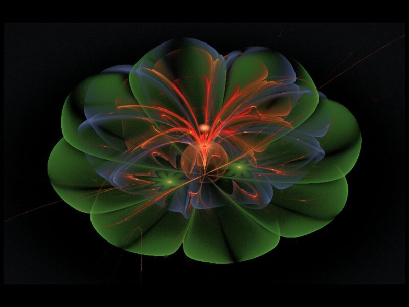 Abstract Fractal Flower — Green