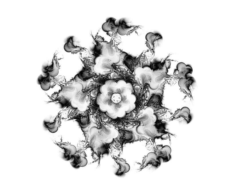 abstract fractal flower pattern