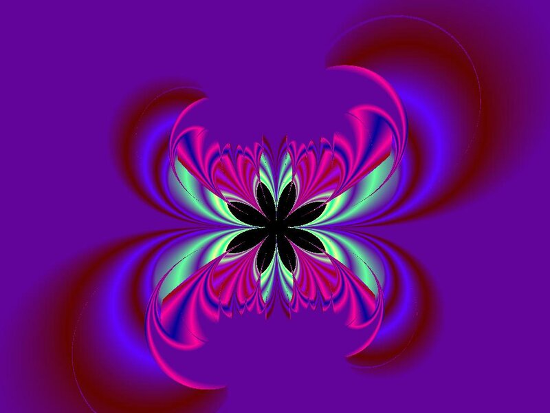 Abstract Fractal Flower — Purple, Hypnotic