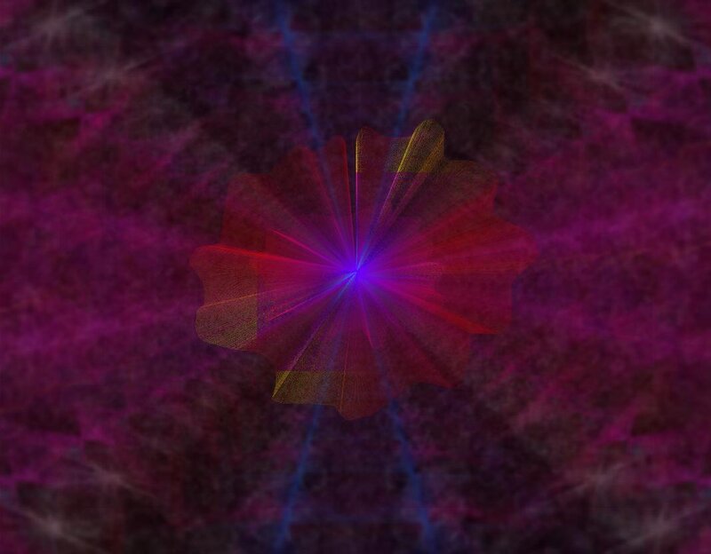 Abstract Fractal Flower — Purple, Mystical