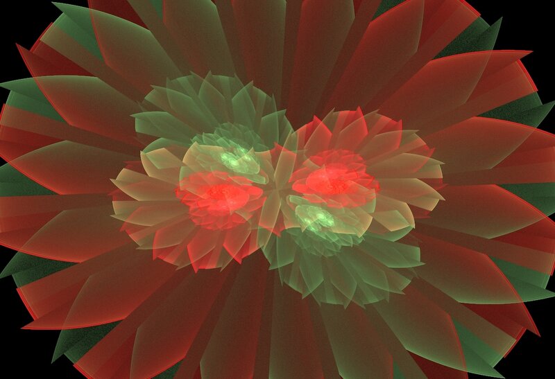 Abstract Fractal Flower — Red