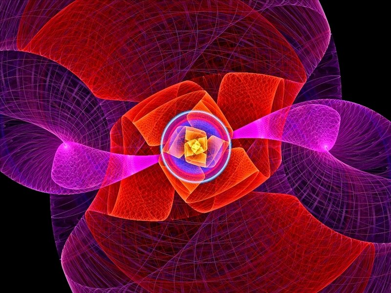 Abstract Fractal Flower — Red, Vibrant