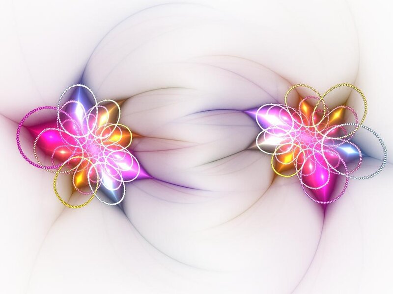 Abstract Fractal Flowers — Pink, Ethereal