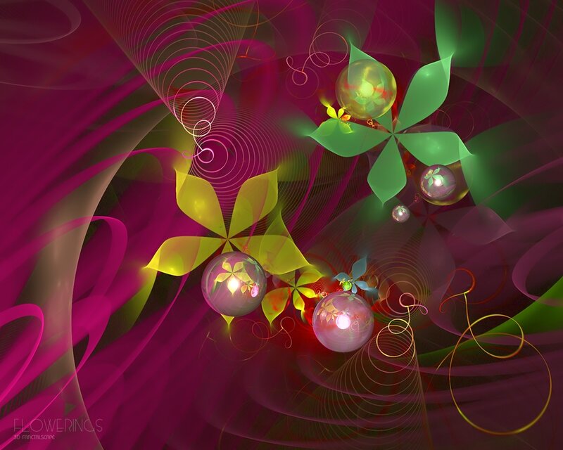 Abstract Fractal Flowers — Purple, Dreamy