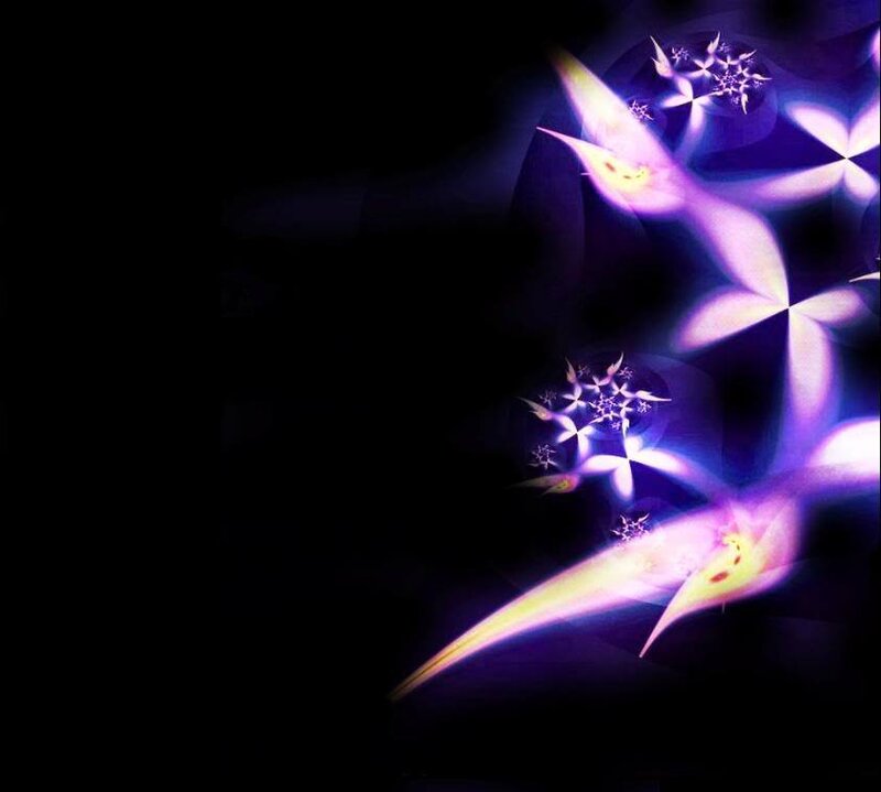 Abstract Fractal Flowers — Purple, Mystical