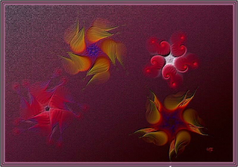 Abstract Fractal Flowers — Purple