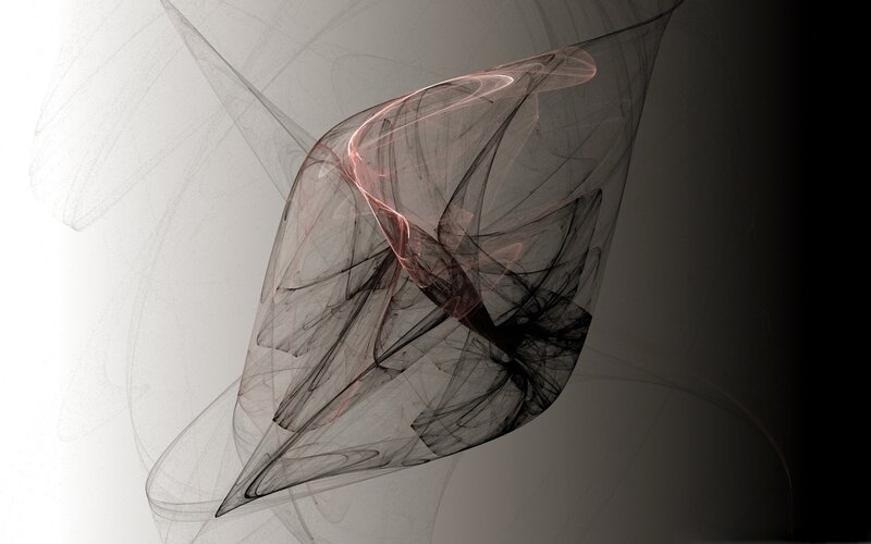 Abstract Fractal Form — Black, Ethereal