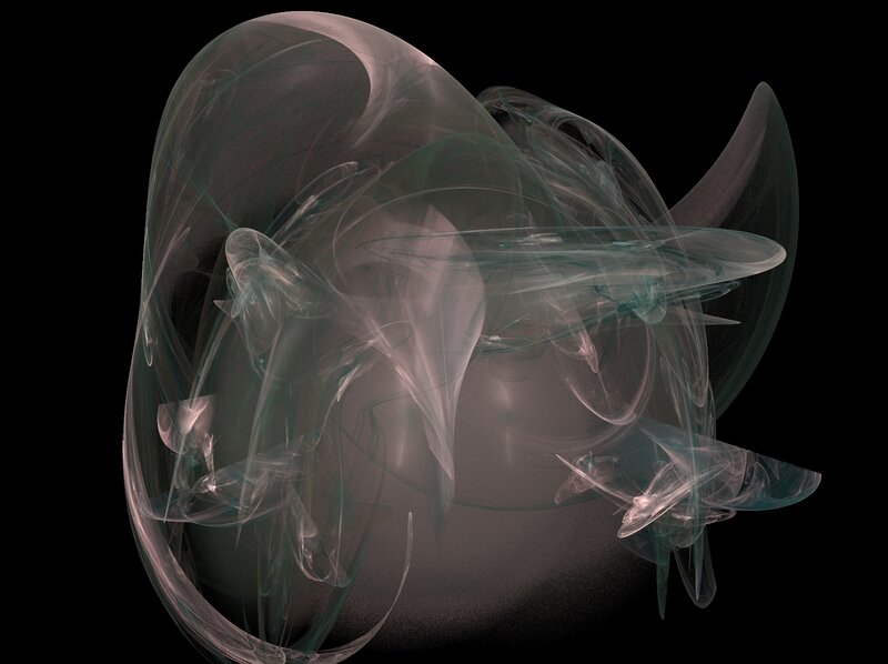 Abstract Fractal Form — Black