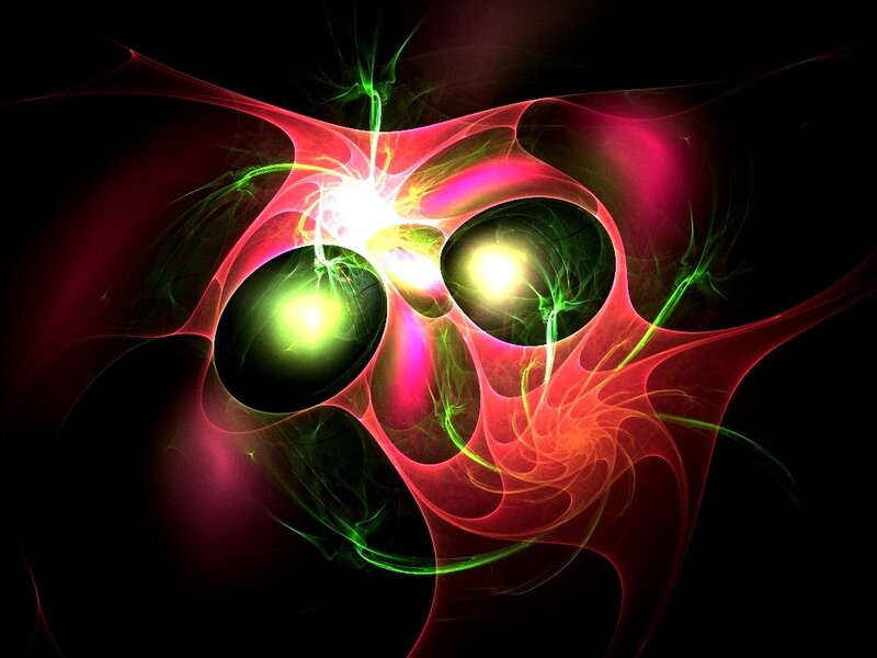 Abstract Fractal Form — Red, Dramatic