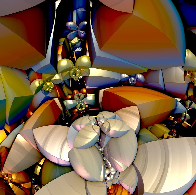 Abstract Fractal Forms — White