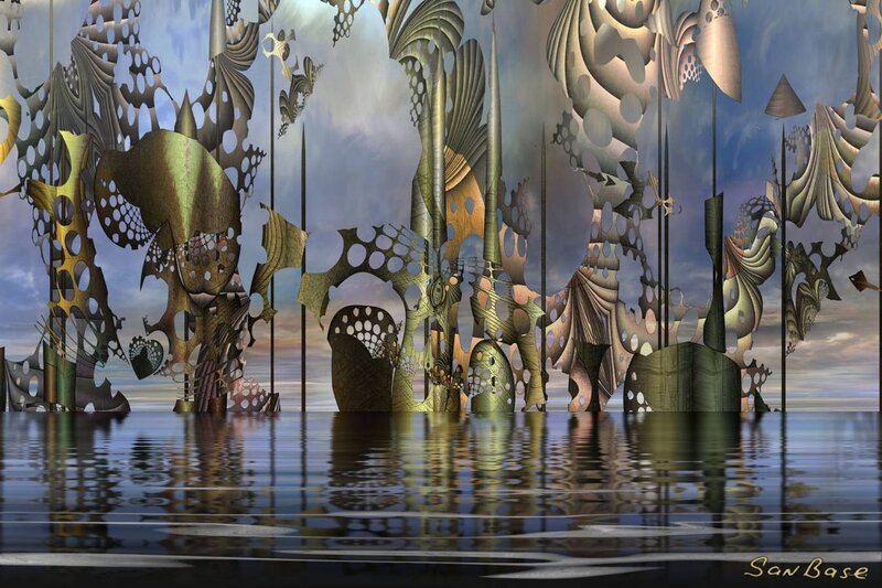 Abstract fractal landscape