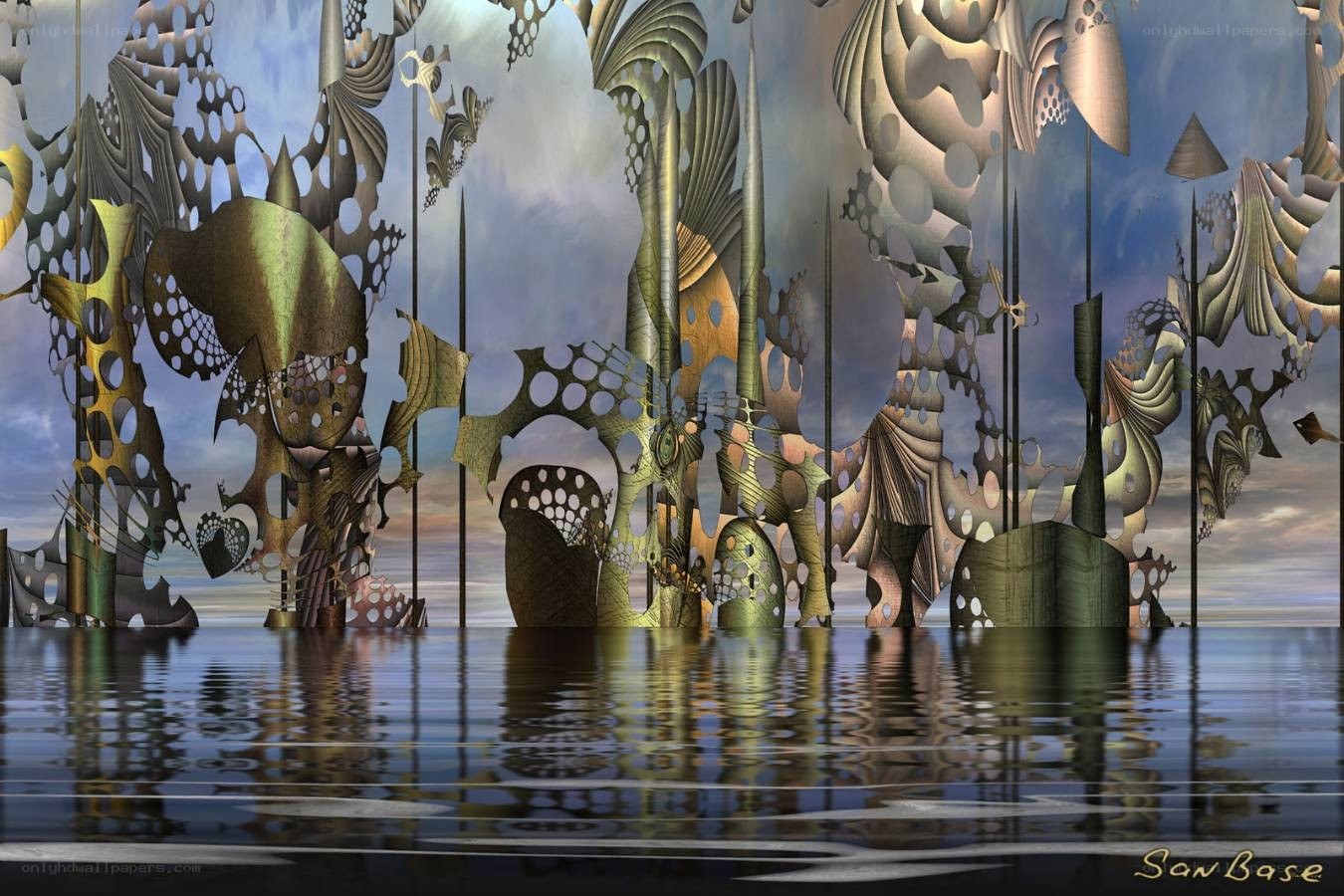 Abstract fractal landscape