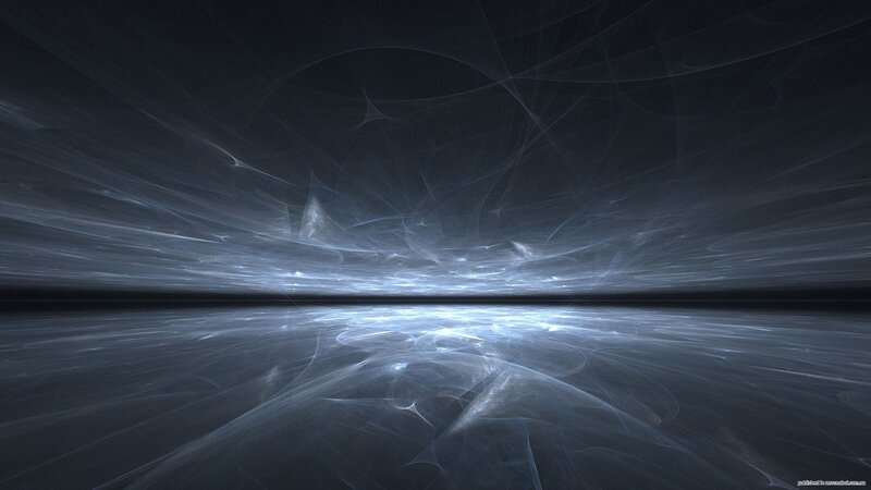 Abstract Fractal Landscape — Black, Serene