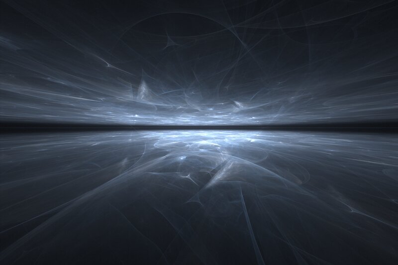 Abstract Fractal Landscape — Black