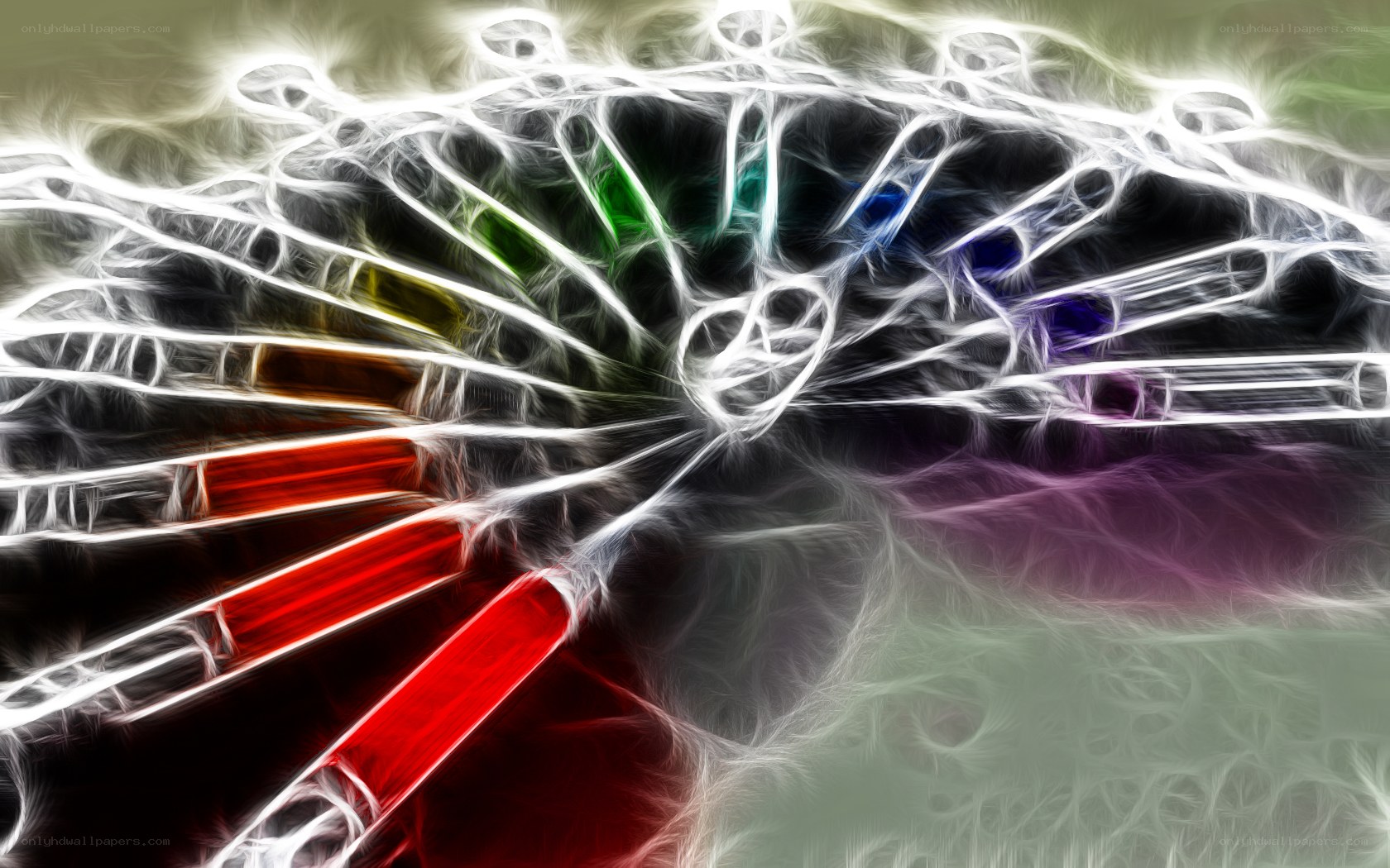 Abstract fractal light burst