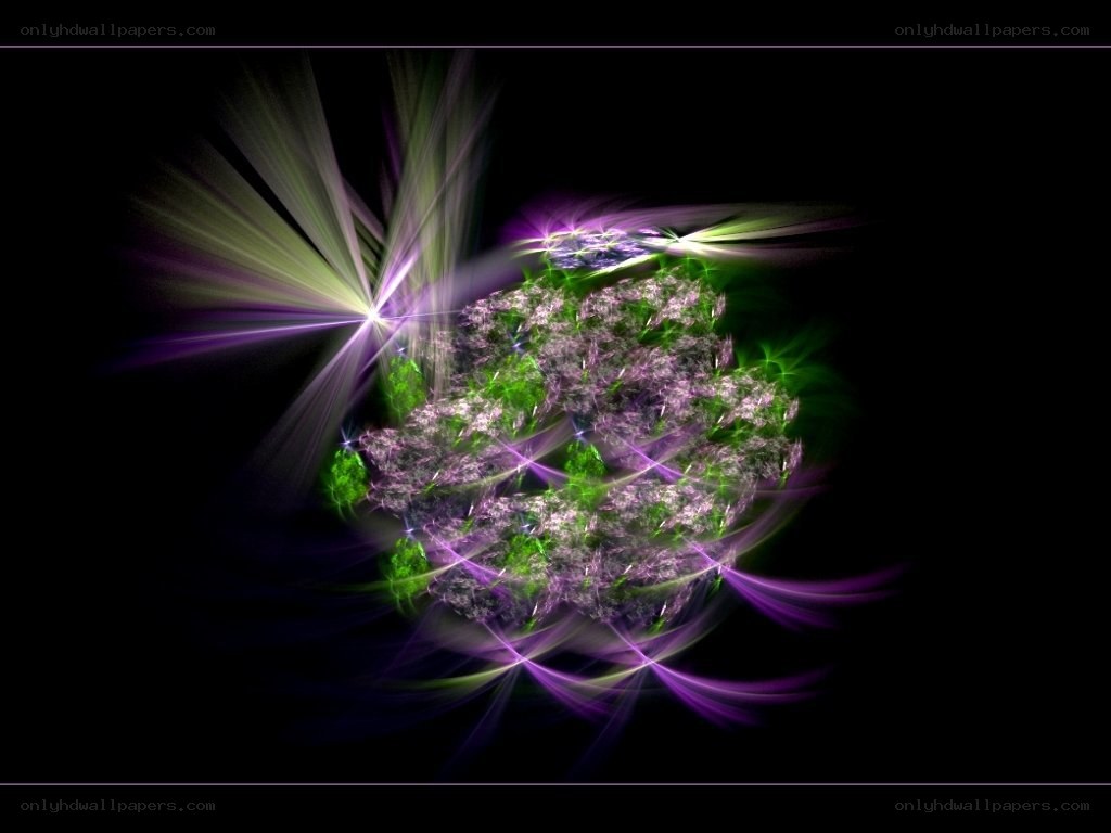 Abstract fractal light burst