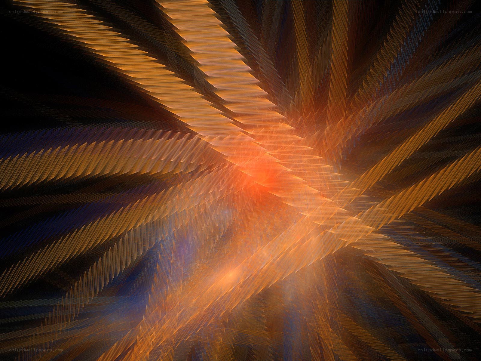 Abstract fractal light burst