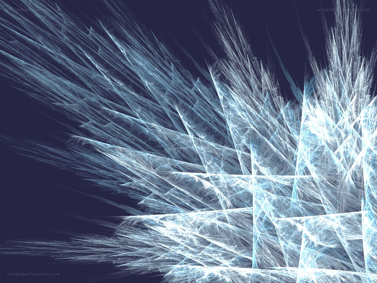 Abstract fractal light burst