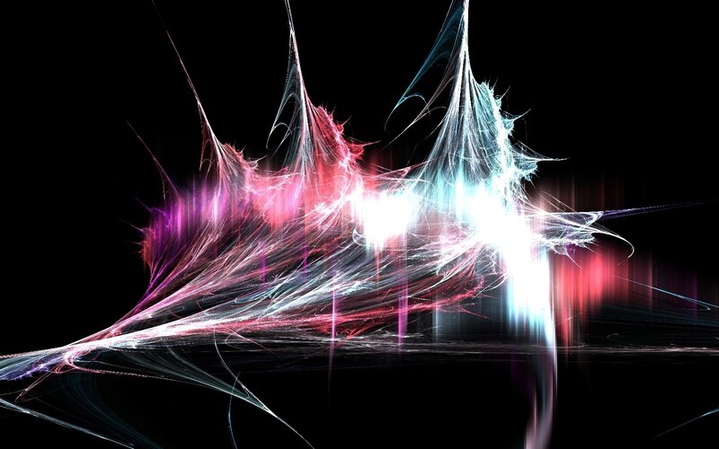 Abstract fractal light explosion