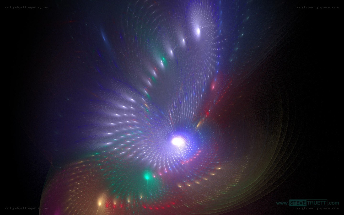 Abstract fractal light explosion