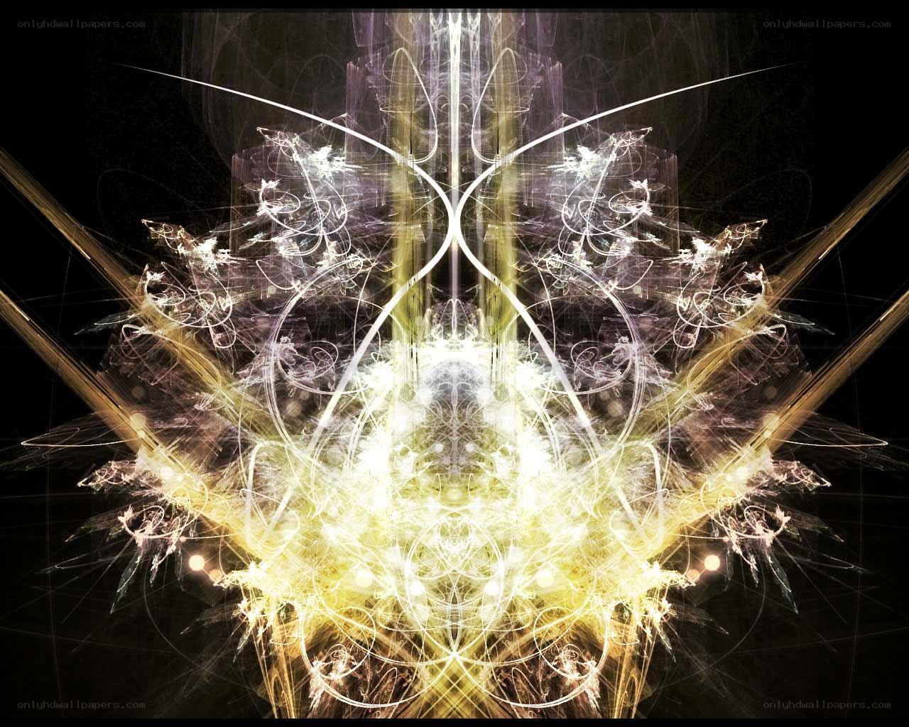 Abstract fractal light explosion
