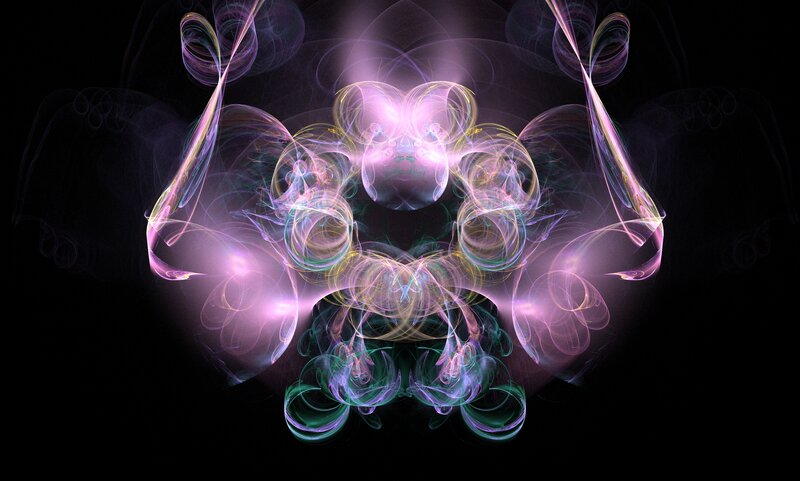 Abstract Fractal Light Forms — Purple, Ethereal
