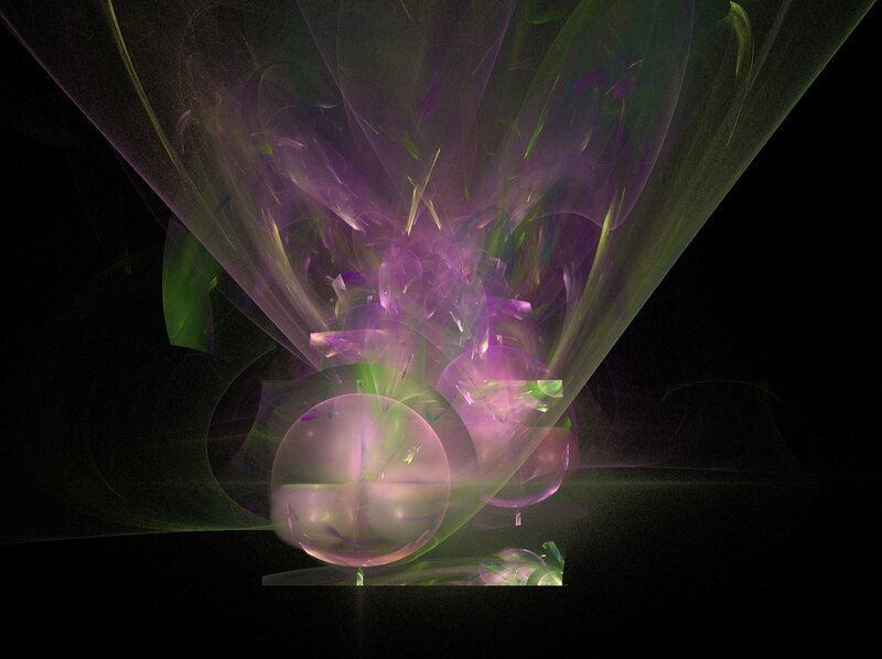 Abstract Fractal Light Forms — Purple