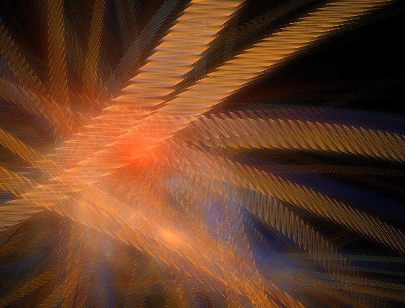 Abstract fractal light pattern