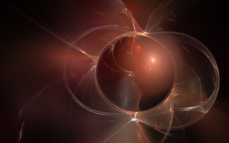 Abstract Fractal Light Pattern — Red