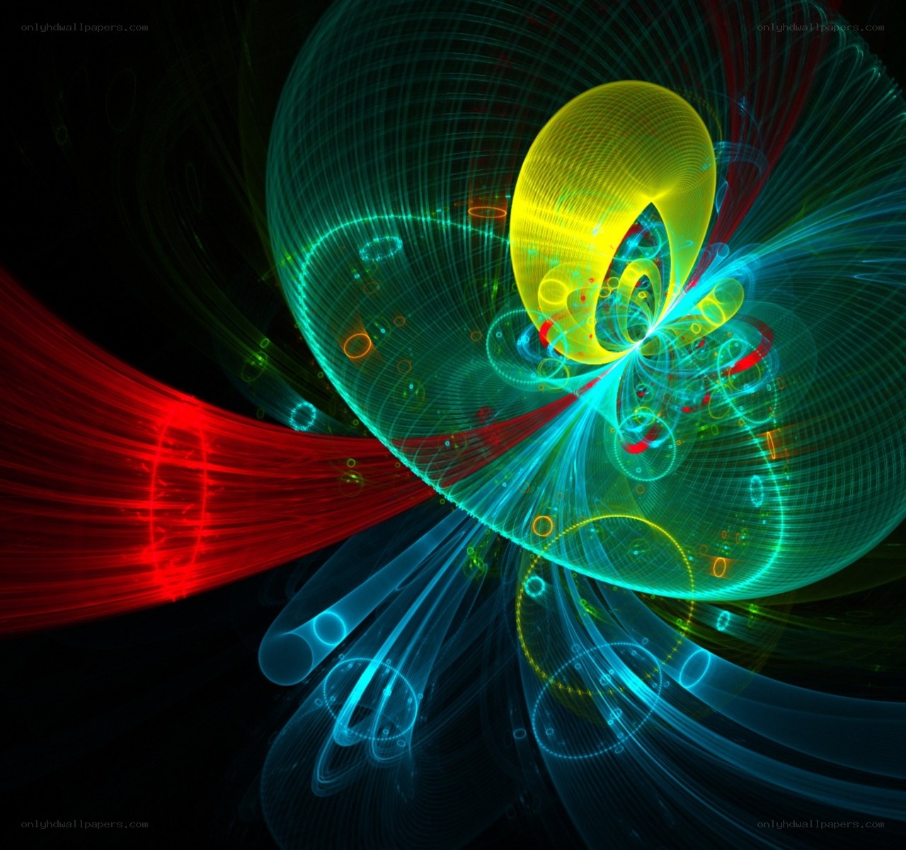 Abstract fractal light patterns