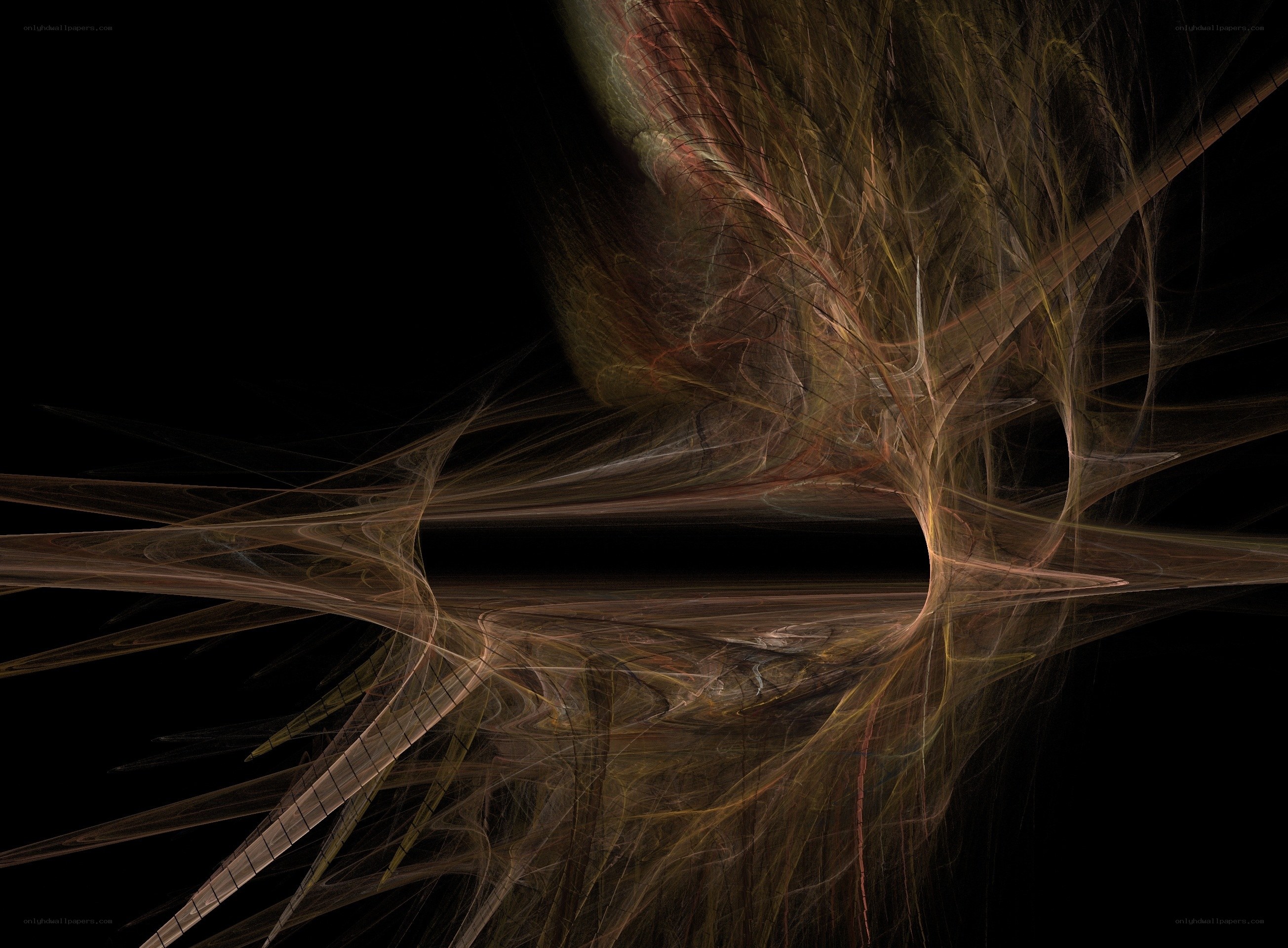 Abstract fractal light patterns