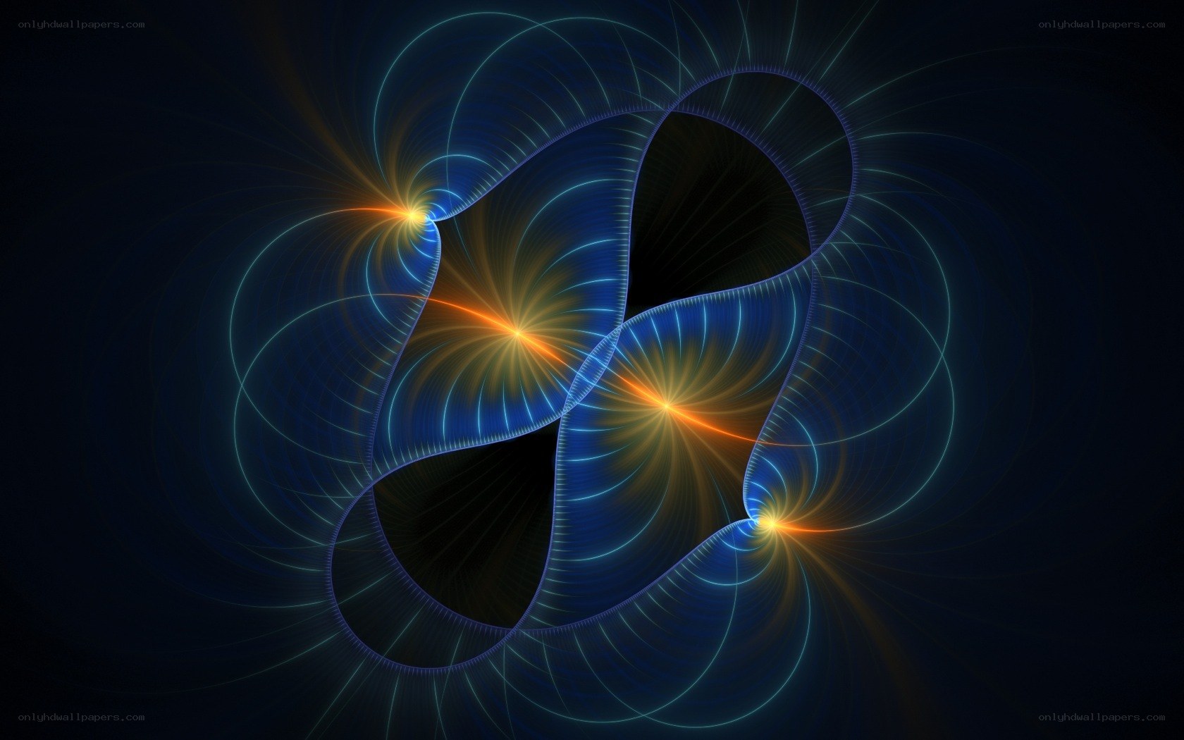 Abstract fractal light patterns