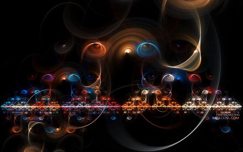 Abstract fractal light patterns
