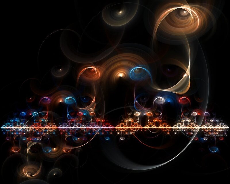 Abstract fractal light patterns