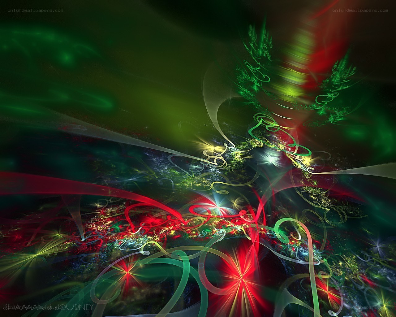 Abstract fractal light patterns