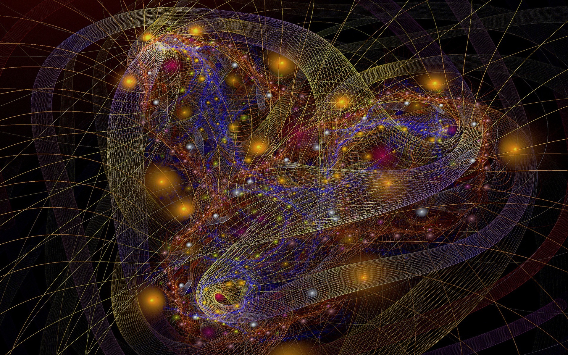 Abstract fractal light patterns