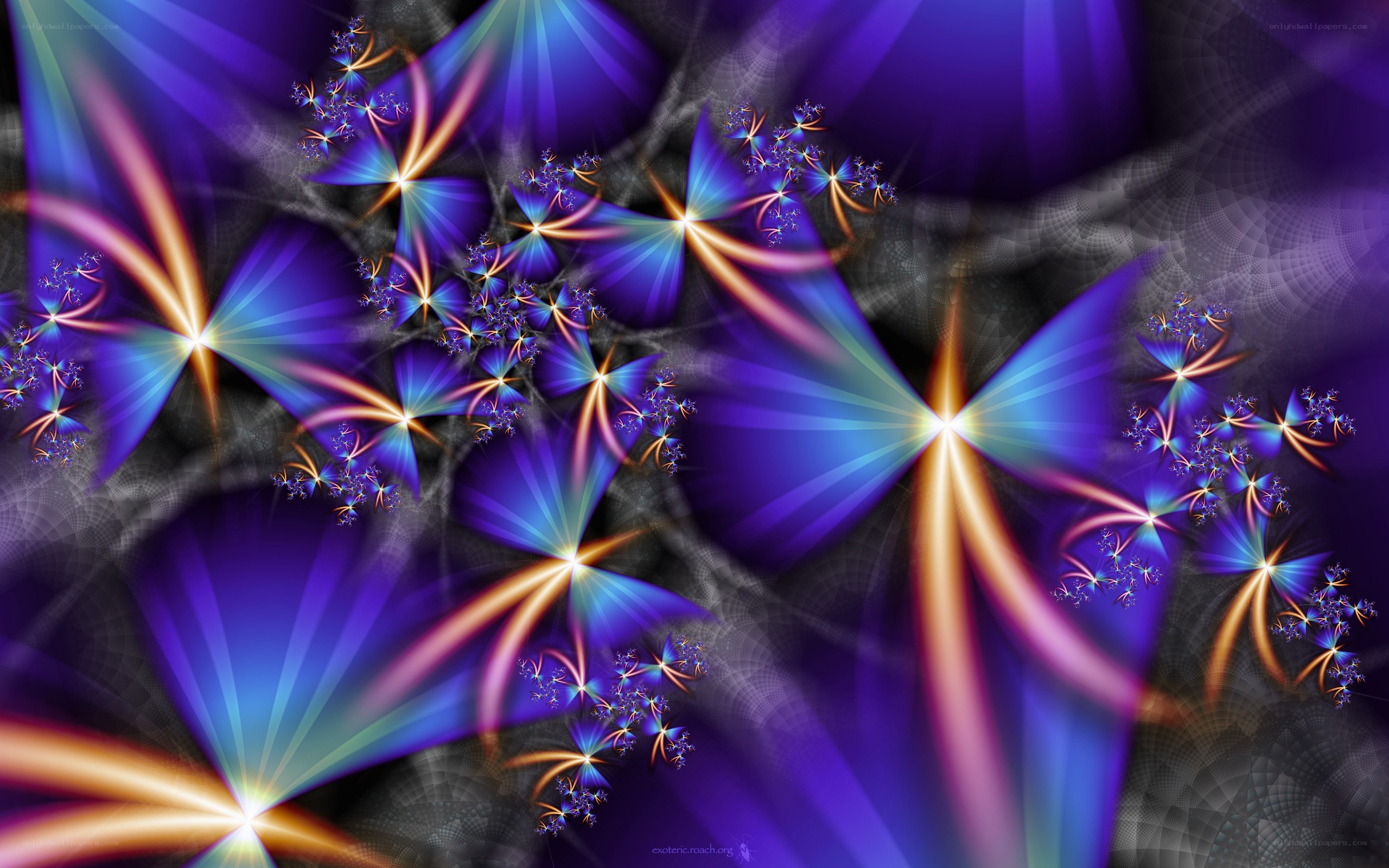 Abstract fractal light patterns