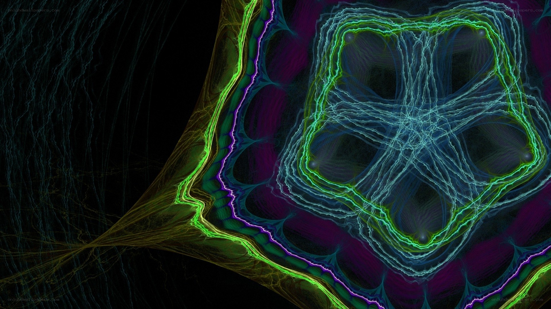 Abstract fractal light patterns