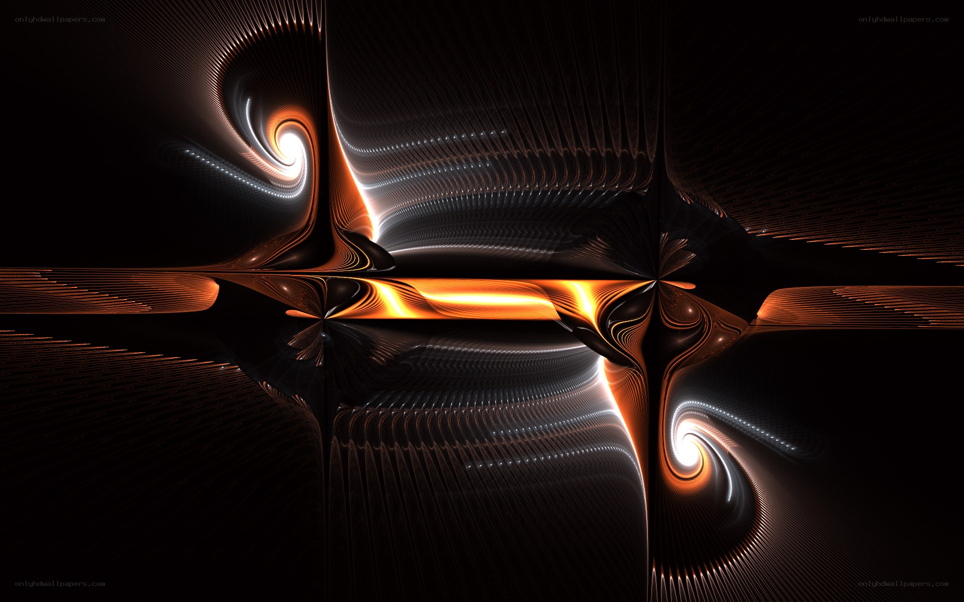 Abstract fractal light patterns