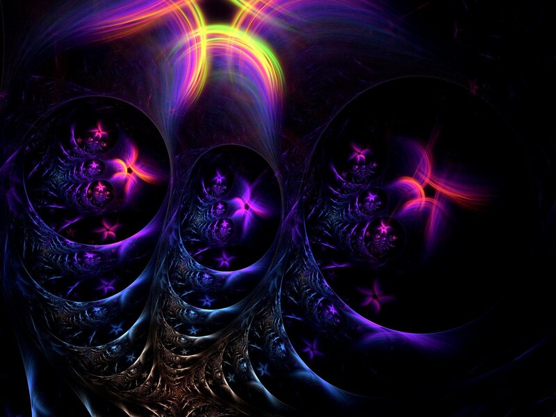 Abstract fractal light patterns