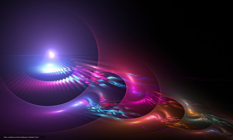Abstract Fractal Light Patterns — Purple