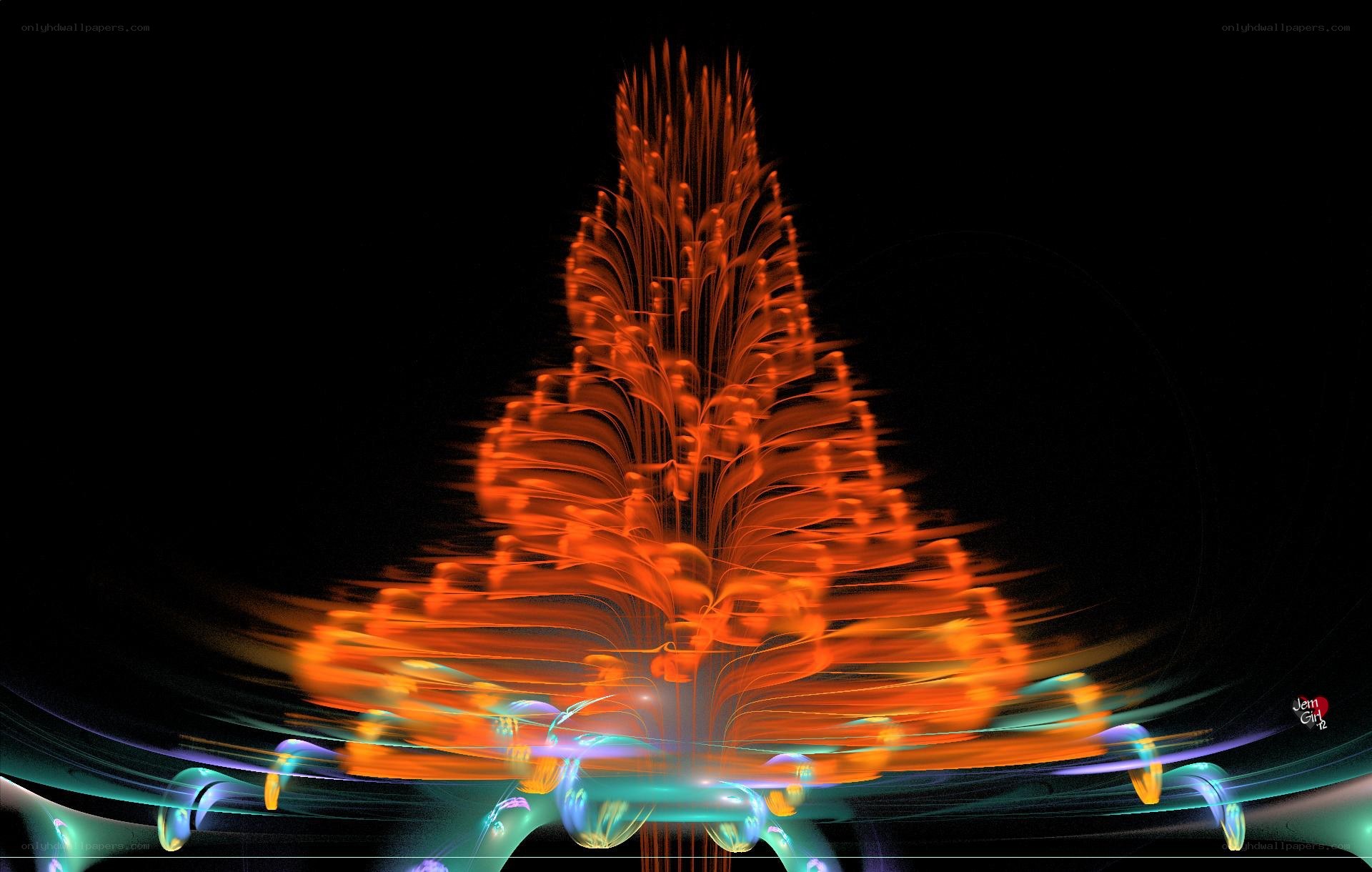 Abstract fractal light sculpture