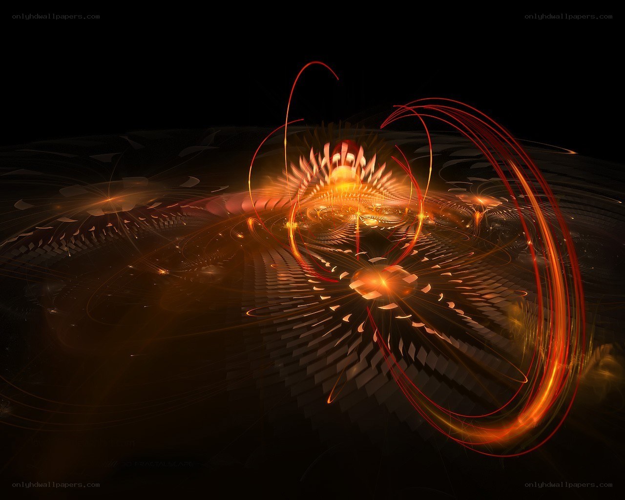 Abstract fractal light sculpture