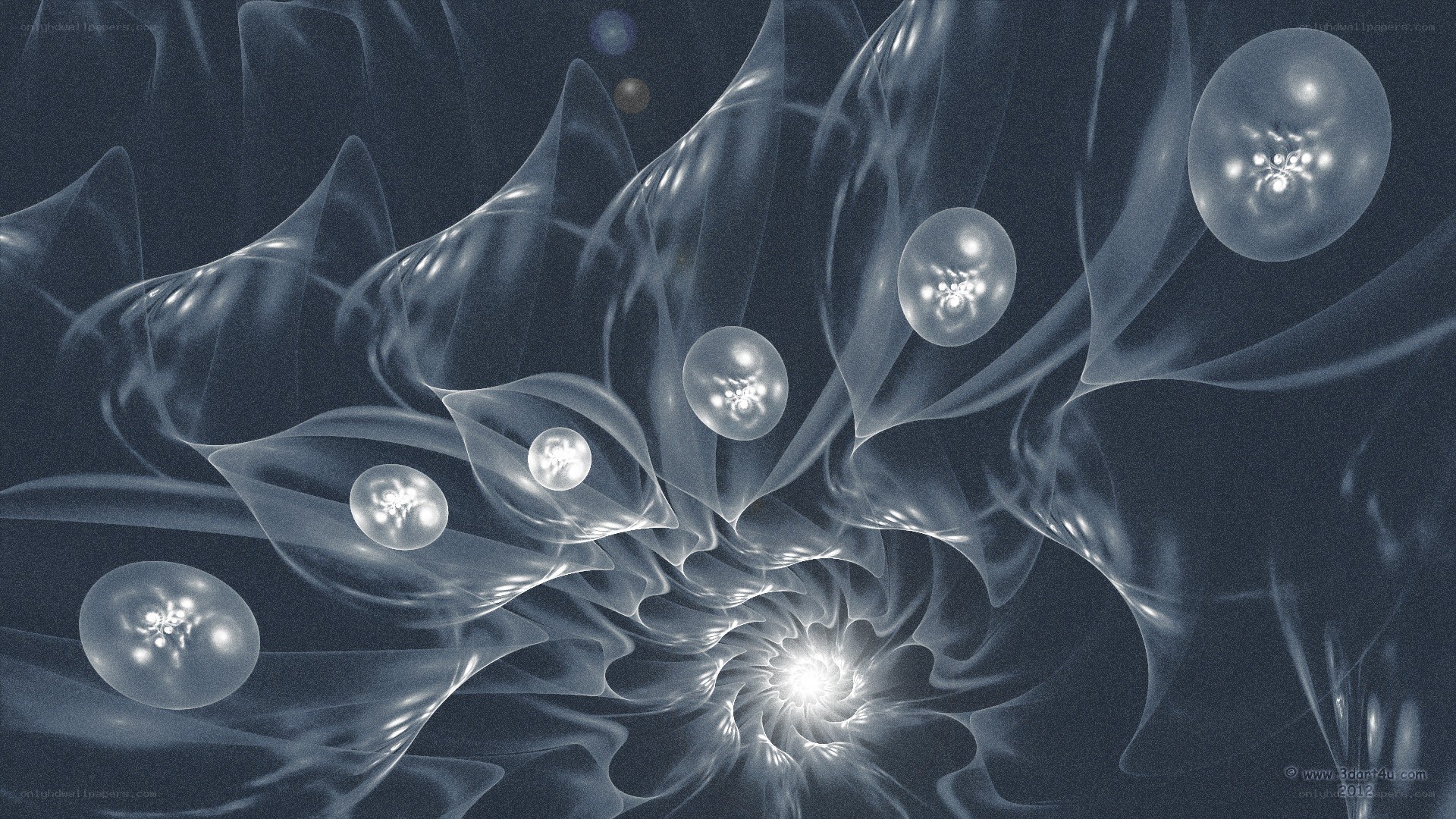 Abstract fractal light spheres
