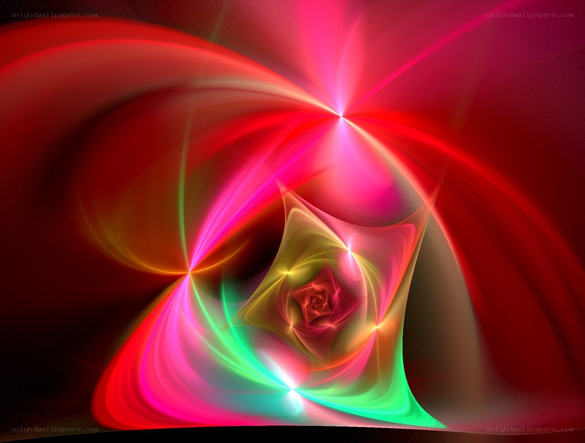 Abstract fractal light swirl