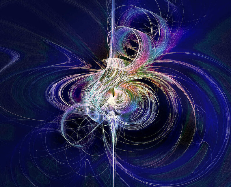 Abstract fractal light swirl