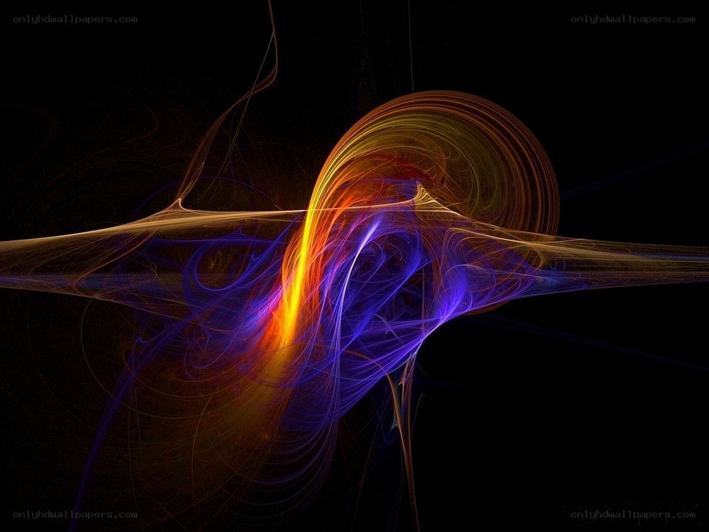Abstract fractal light swirl
