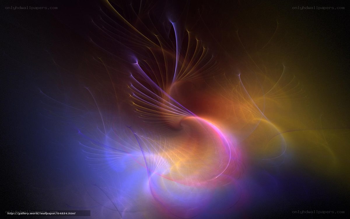 Abstract fractal light swirl