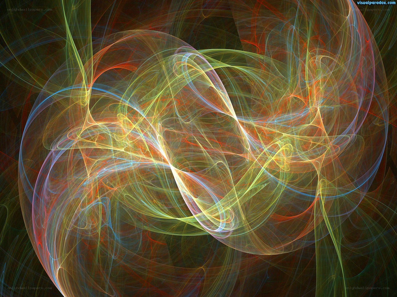 Abstract fractal light swirls